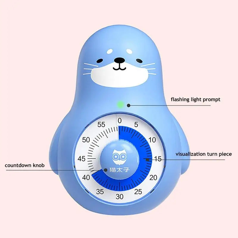 60-minutes Visual Timer USB Rechargeable Productivity Non-Distracting Time Management Tool For School, Learning, Kitchen Tasks